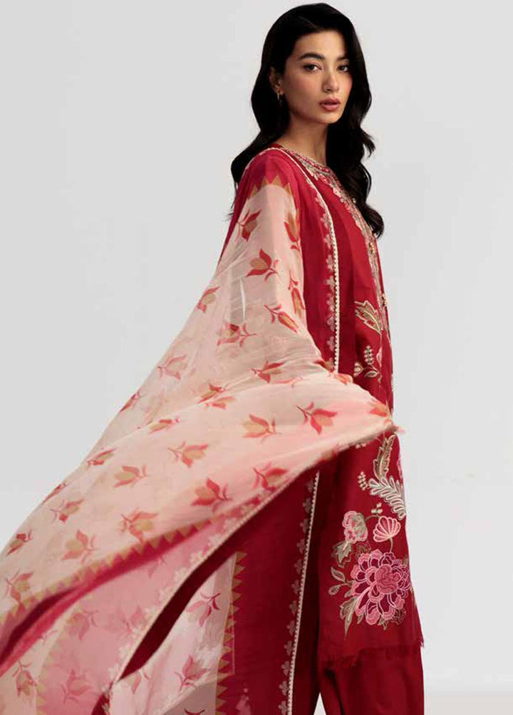 Coco by Zara Shahjahan Embroidered Lawn Suits Unstitched 3 Piece CZS23S 7B - Summer Collection