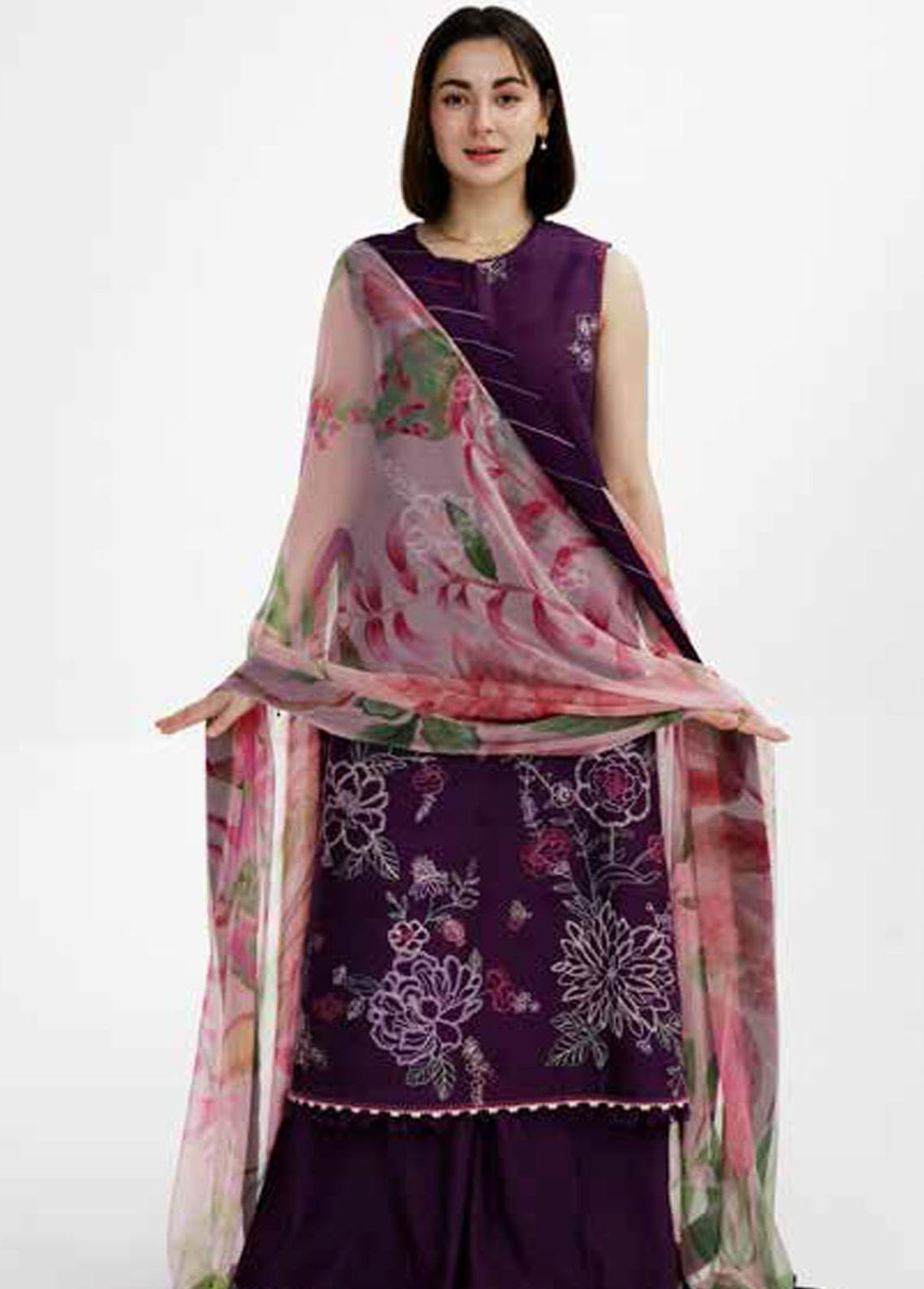 Coco by Zara Shahjahan Embroidered Lawn Suits Unstitched 3 Piece CZS23S 8B - Summer Collection