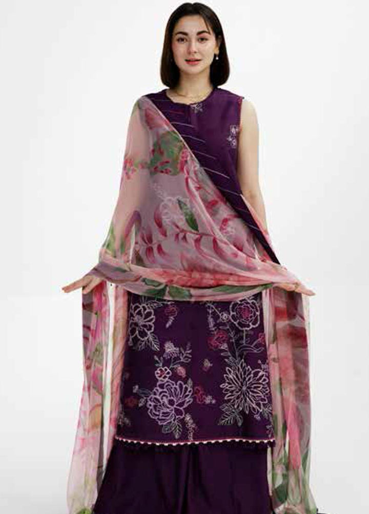 Coco by Zara Shahjahan Embroidered Lawn Suits Unstitched 3 Piece CZS23S 8B - Summer Collection