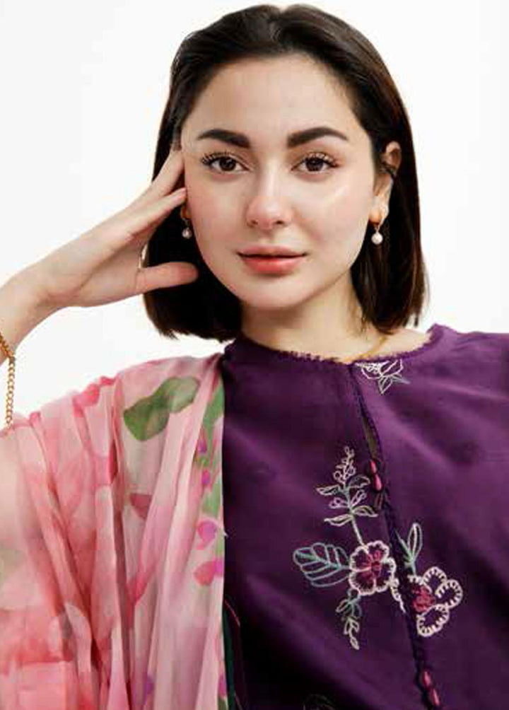 Coco by Zara Shahjahan Embroidered Lawn Suits Unstitched 3 Piece CZS23S 8B - Summer Collection