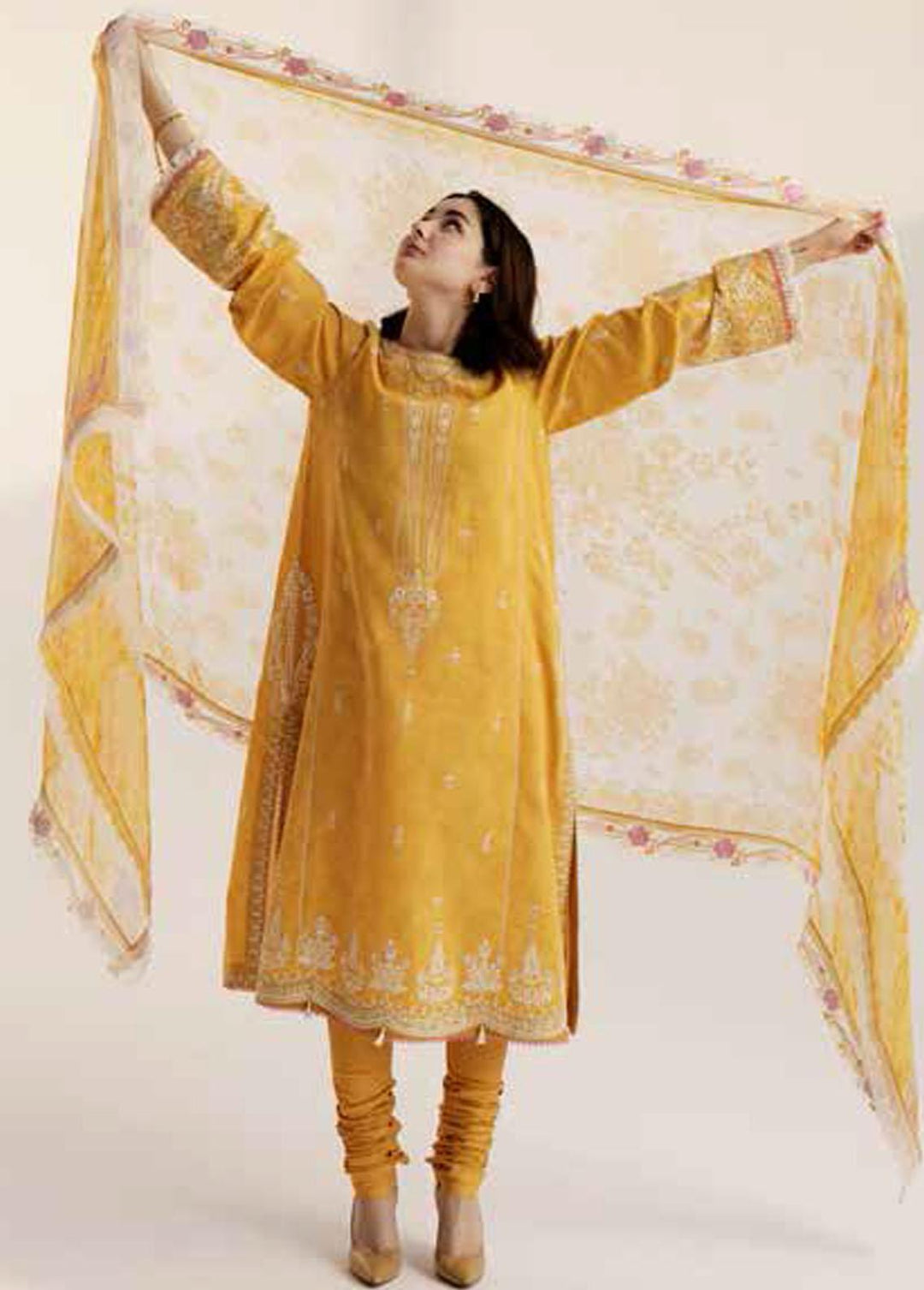 Coco by Zara Shahjahan Embroidered Lawn Suits Unstitched 3 Piece CZS23S 9A - Summer Collection