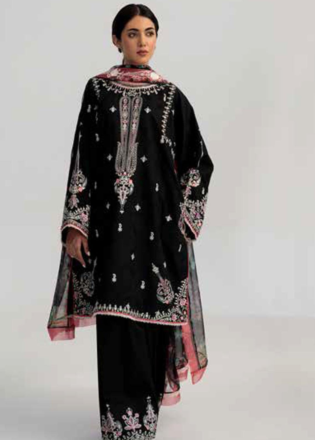 Coco by Zara Shahjahan Embroidered Lawn Suits Unstitched 3 Piece CZS23S 9B - Summer Collection