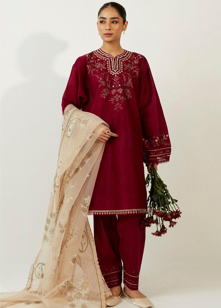 Coco by Zara Shahjahan Embroidered Lawn Suits Unstitched 3 Piece CZS23SL 1A - Summer Collection