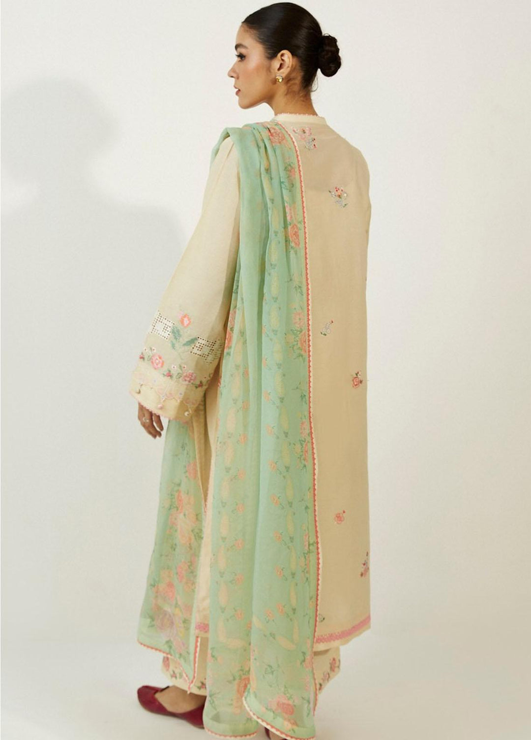 Coco by Zara Shahjahan Embroidered Lawn Suits Unstitched 3 Piece CZS23SL 2A - Summer Collection