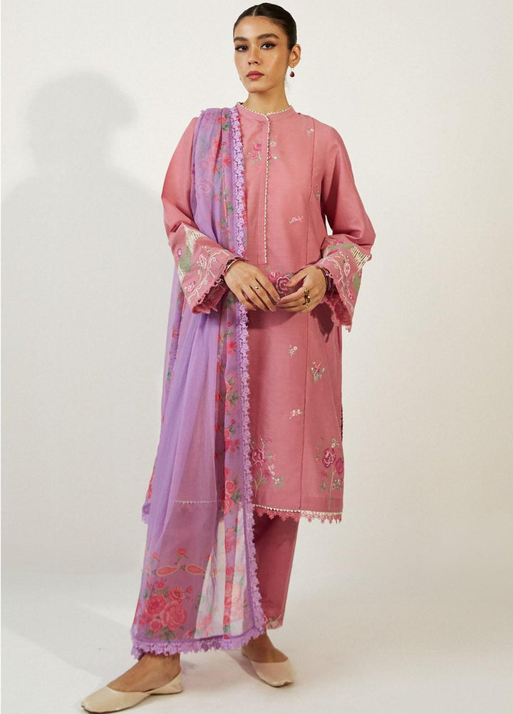Coco by Zara Shahjahan Embroidered Lawn Suits Unstitched 3 Piece CZS23SL 2B - Summer Collection