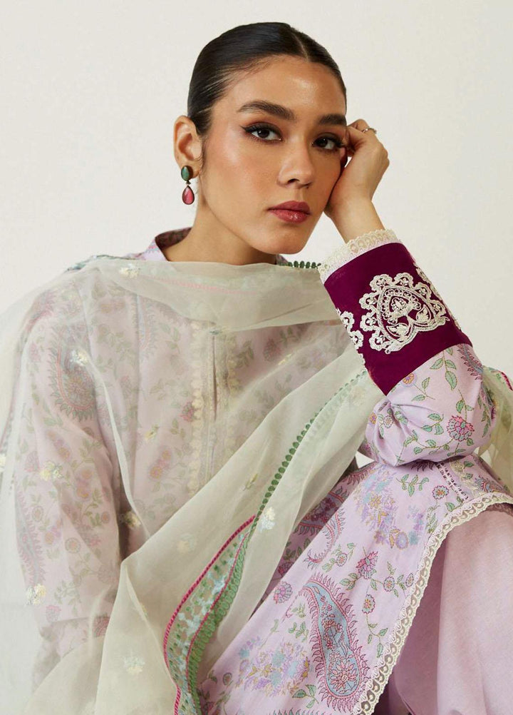 Coco by Zara Shahjahan Embroidered Lawn Suits Unstitched 3 Piece CZS23SL 3A - Summer Collection