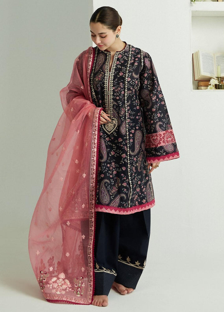 Coco by Zara Shahjahan Embroidered Lawn Suits Unstitched 3 Piece CZS23SL 3B - Summer Collection