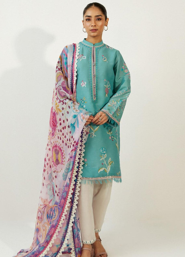 Coco by Zara Shahjahan Embroidered Lawn Suits Unstitched 3 Piece CZS23SL 4B - Summer Collection