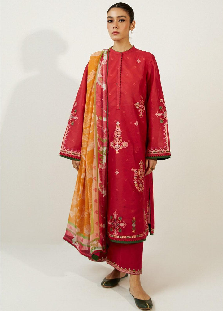 Coco by Zara Shahjahan Embroidered Lawn Suits Unstitched 3 Piece CZS23SL 5A - Summer Collection