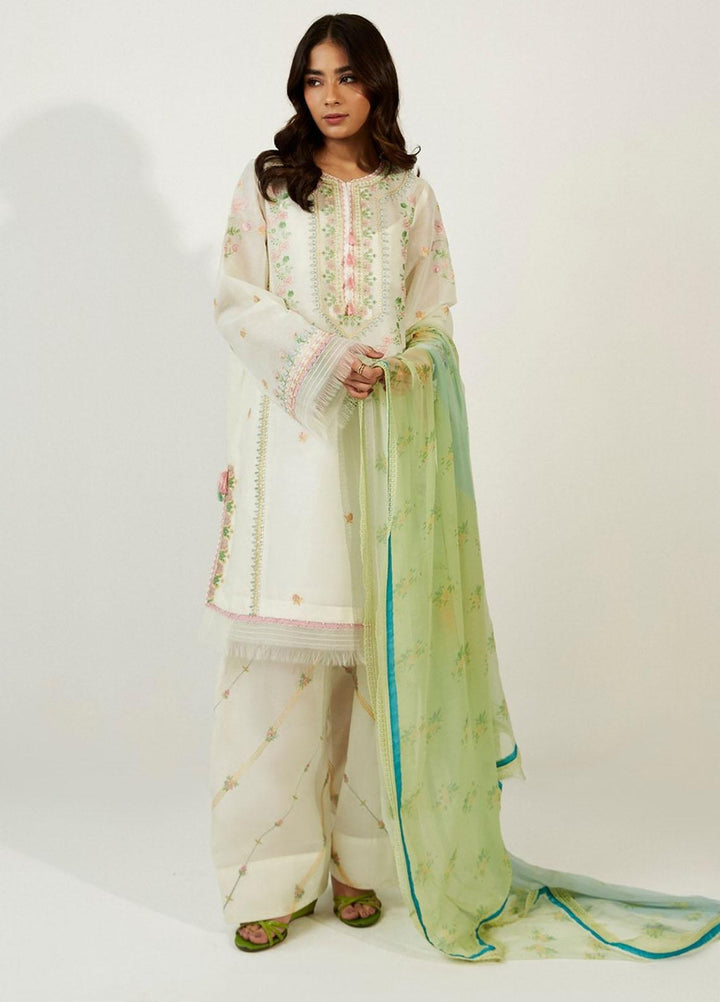 Coco by Zara Shahjahan Embroidered Lawn Suits Unstitched 3 Piece CZS23SL 6A - Summer Collection