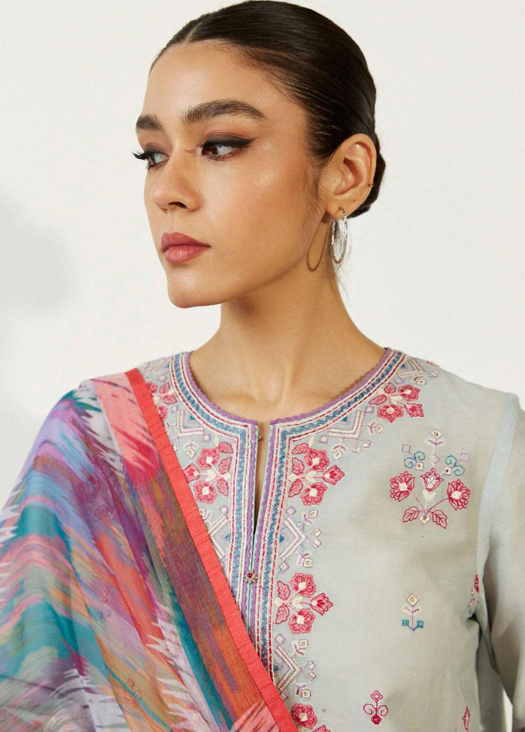 Coco by Zara Shahjahan Embroidered Lawn Suits Unstitched 3 Piece CZS23SL 7B - Summer Collection