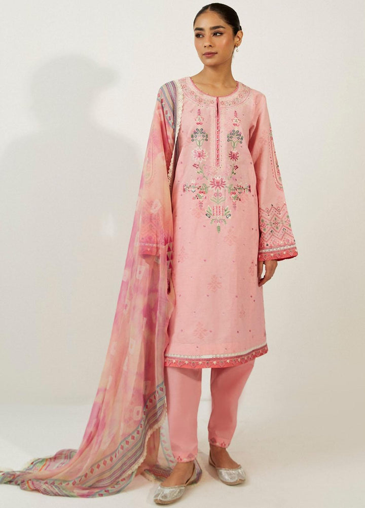 Coco by Zara Shahjahan Embroidered Lawn Suits Unstitched 3 Piece CZS23SL 8A - Summer Collection