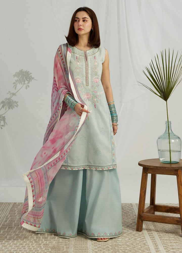 Coco by Zara Shahjahan Embroidered Lawn Suits Unstitched 3 Piece CZS23SL 8B - Summer Collection