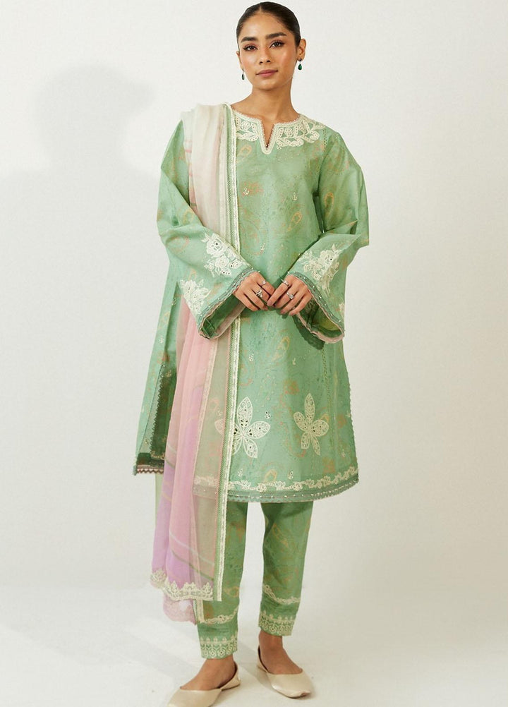 Coco by Zara Shahjahan Embroidered Lawn Suits Unstitched 3 Piece CZS23SL 9A - Summer Collection