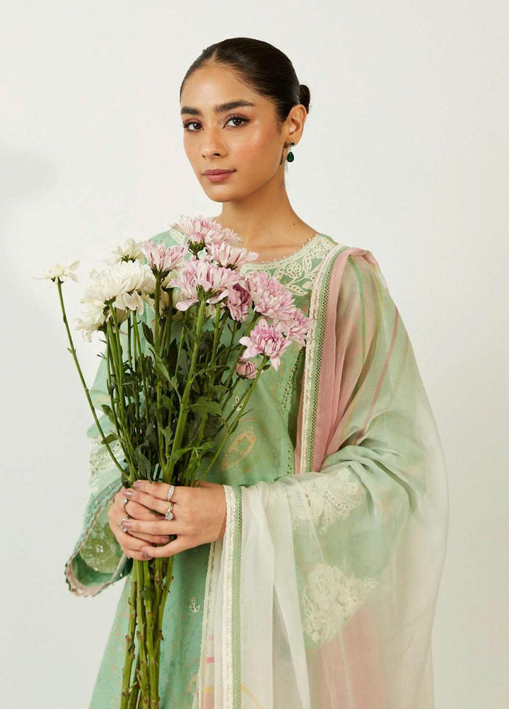 Coco by Zara Shahjahan Embroidered Lawn Suits Unstitched 3 Piece CZS23SL 9A - Summer Collection