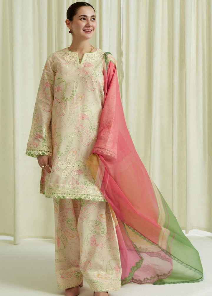 Coco by Zara Shahjahan Embroidered Lawn Suits Unstitched 3 Piece CZS23SL 9B - Summer Collection
