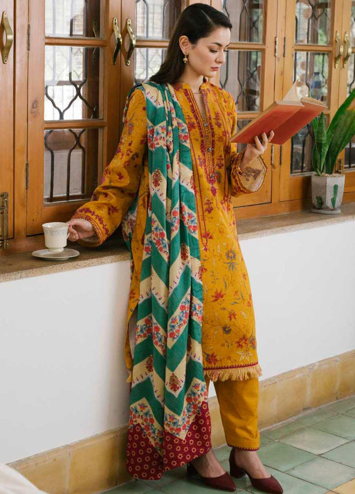 Coco By Zara Shahjahan Embroidered Khaddar Suits Unstitched 3 Piece CZS21UW ZR-01 B - Winter Collection