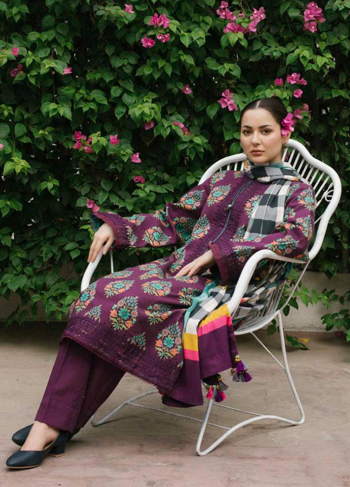 Coco By Zara Shahjahan Embroidered Khaddar Suits Unstitched 3 Piece CZS21UW ZR-03 B - Winter Collection