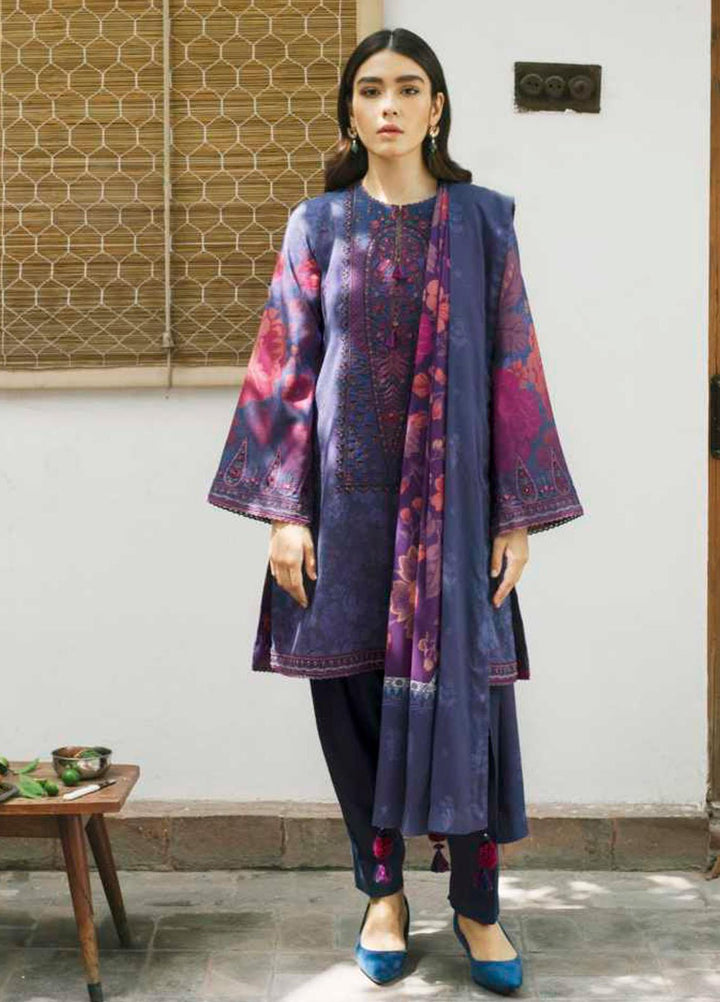 Coco By Zara Shahjahan Embroidered Linen Suits Unstitched 3 Piece CZS21UW ZR-04 A - Winter Collection