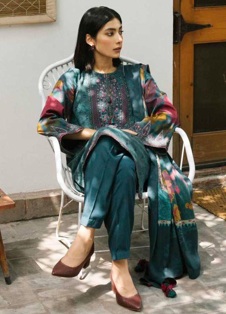 Coco By Zara Shahjahan Embroidered Linen Suits Unstitched 3 Piece CZS21UW ZR-04 B - Winter Collection