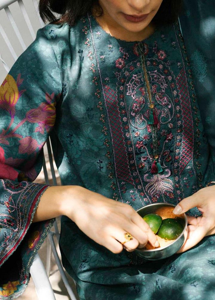 Coco By Zara Shahjahan Embroidered Linen Suits Unstitched 3 Piece CZS21UW ZR-04 B - Winter Collection