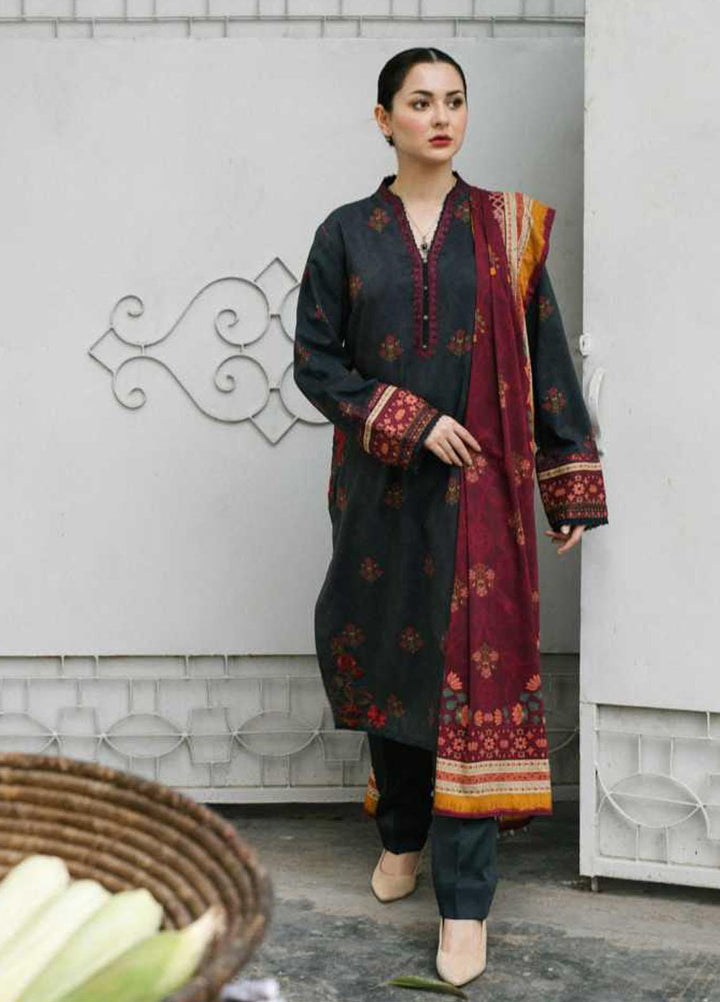 Coco By Zara Shahjahan Embroidered Linen Suits Unstitched 3 Piece CZS21UW ZR-05 A - Winter Collection