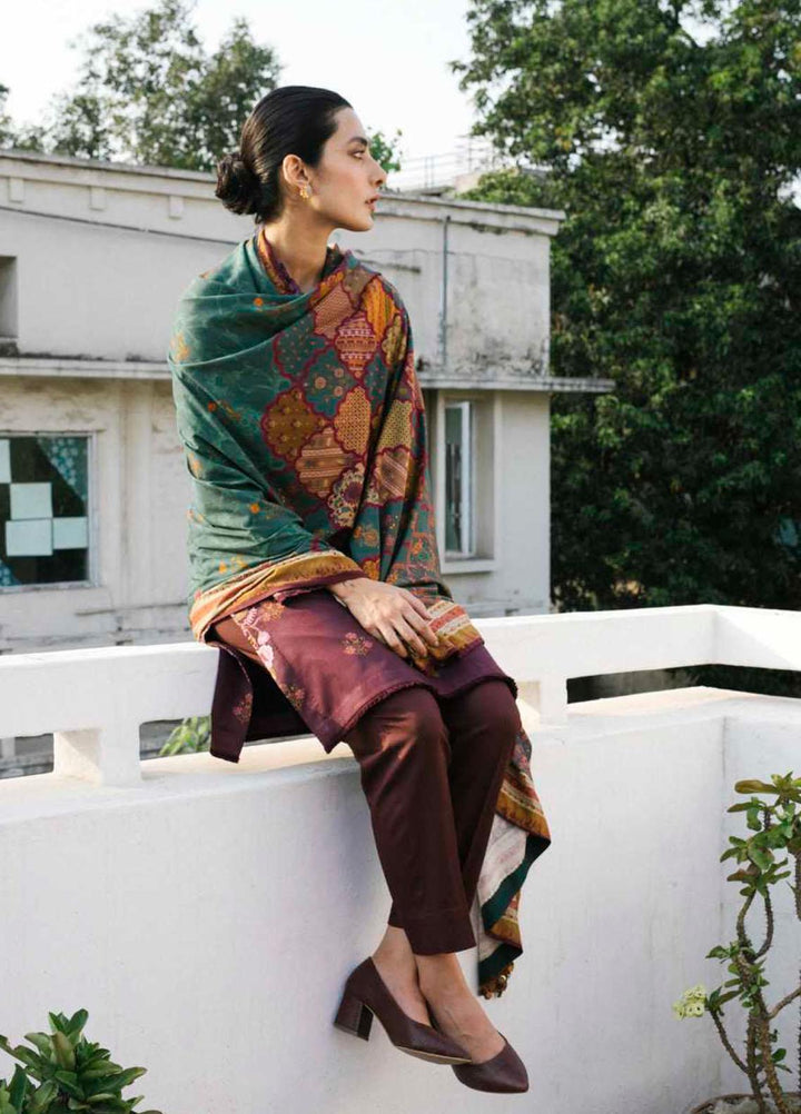 Coco By Zara Shahjahan Embroidered Linen Suits Unstitched 3 Piece CZS21UW ZR-05 B - Winter Collection
