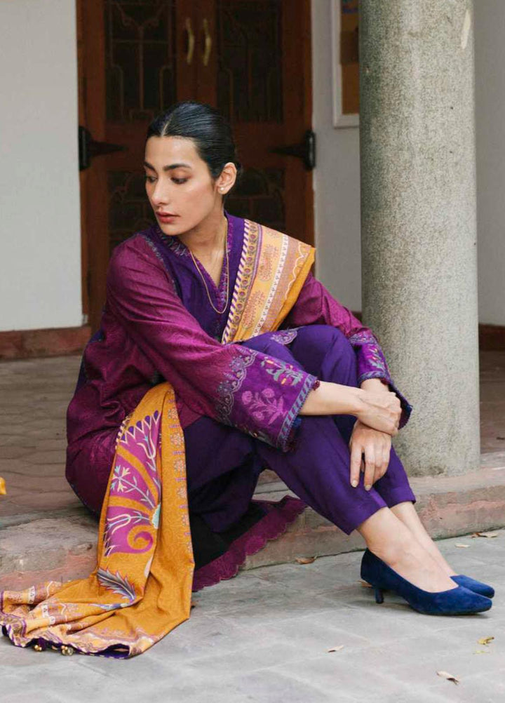 Coco By Zara Shahjahan Embroidered Linen Suits Unstitched 3 Piece CZS21UW ZR-06 A - Winter Collection