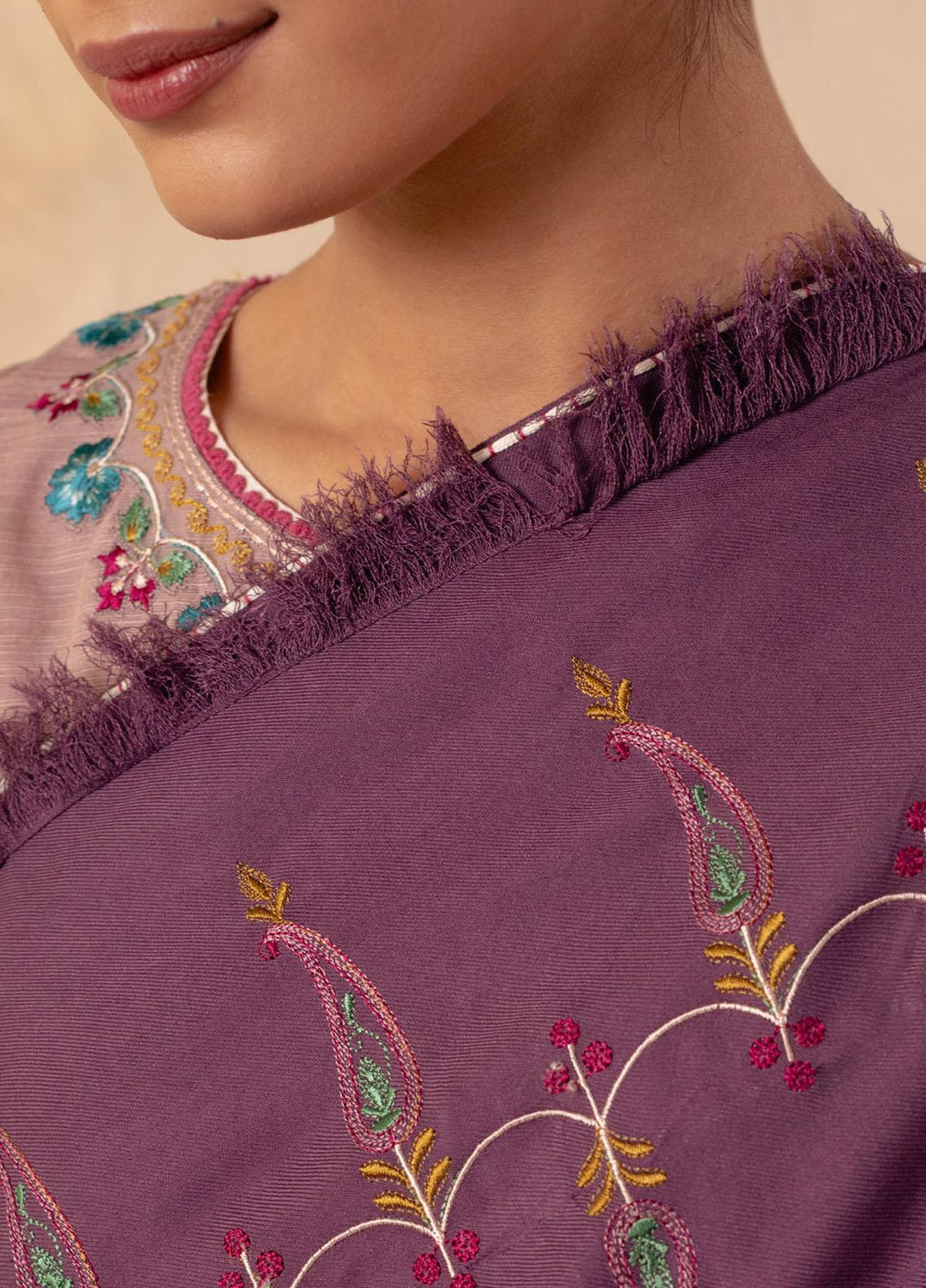 Coco By Zara Shahjahan Embroidered Khaddar Suits Unstitched 3 Piece CZS23W 1A - Winter Collection