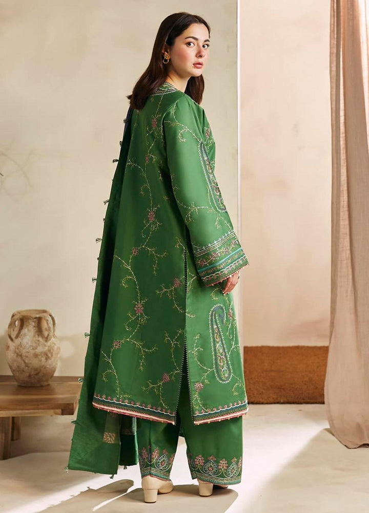 Coco By Zara Shahjahan Embroidered Linen Suits Unstitched 3 Piece CZS23W 3B - Winter Collection