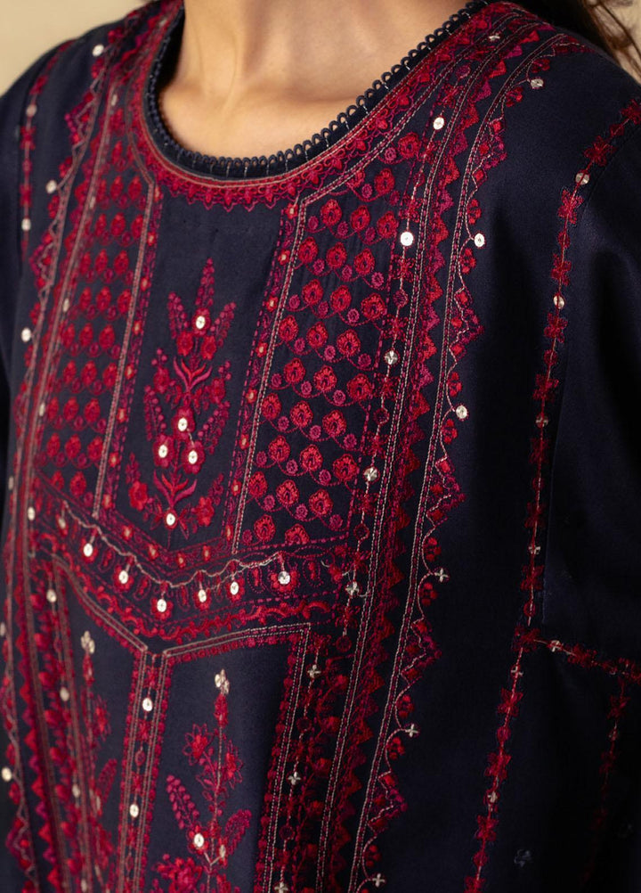 Coco By Zara Shahjahan Embroidered Linen Suits Unstitched 3 Piece CZS23W 4B - Winter Collection