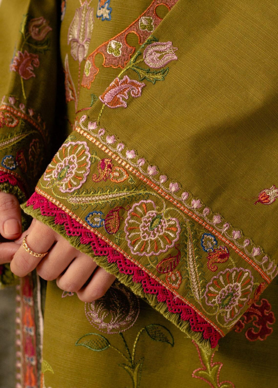 Coco By Zara Shahjahan Embroidered Khaddar Suits Unstitched 3 Piece CZS23W 6B - Winter Collection