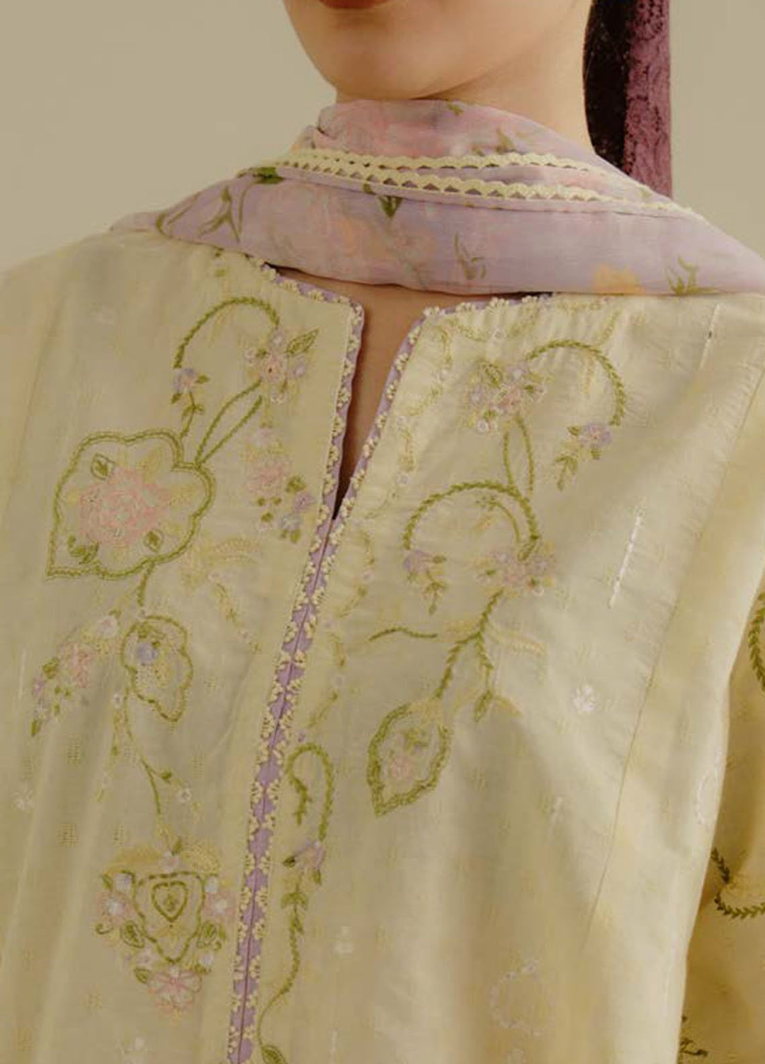 Coco by Zara Shahjahan Embroidered Jacquard Suits Unstitched 3 Piece CZS25LD D-1 A Elva - Summer Collection