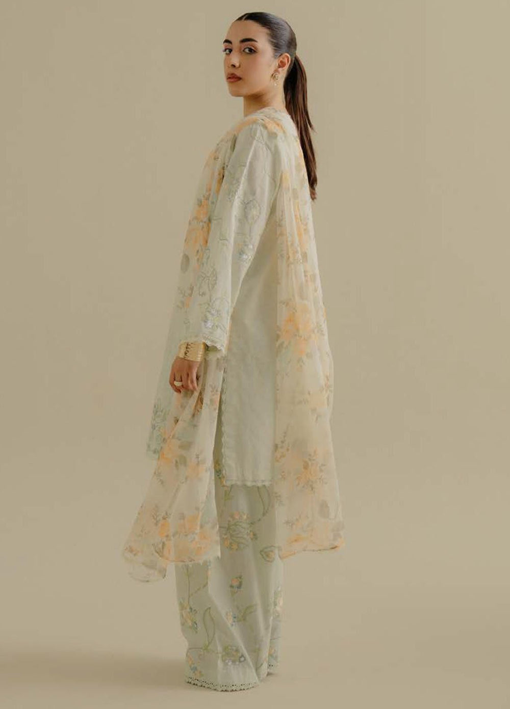Coco by Zara Shahjahan Embroidered Jacquard Suits Unstitched 3 Piece CZS25LD D-1 B Elva - Summer Collection