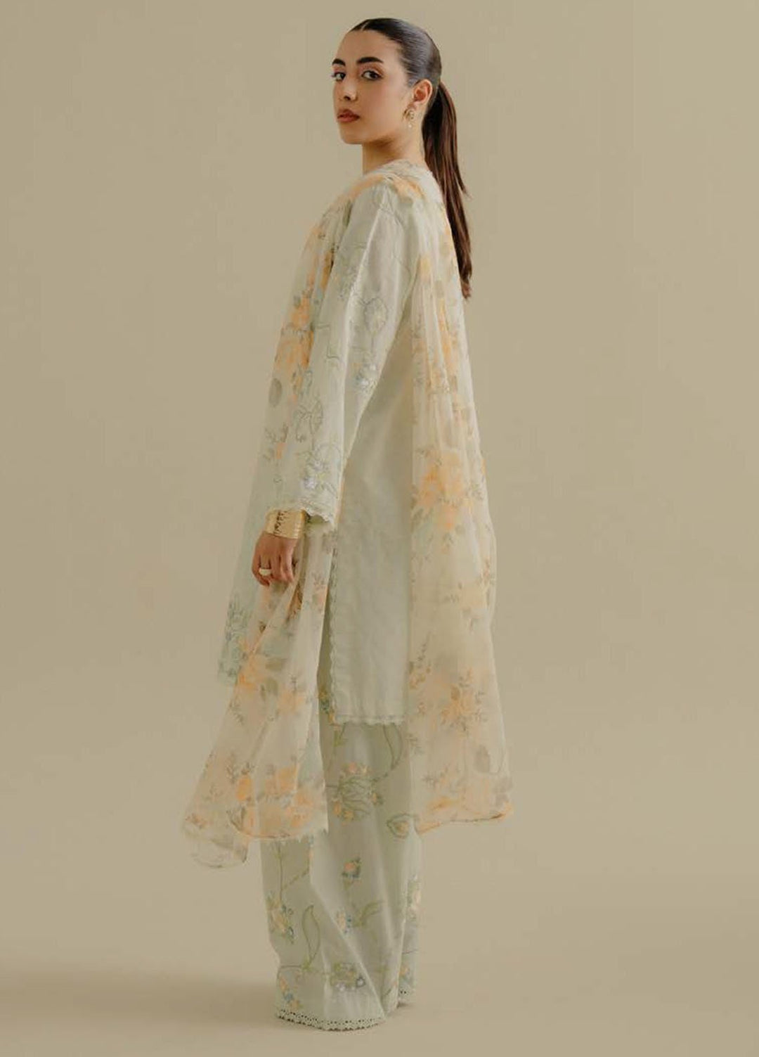 Coco by Zara Shahjahan Embroidered Jacquard Suits Unstitched 3 Piece CZS25LD D-1 B Elva - Summer Collection