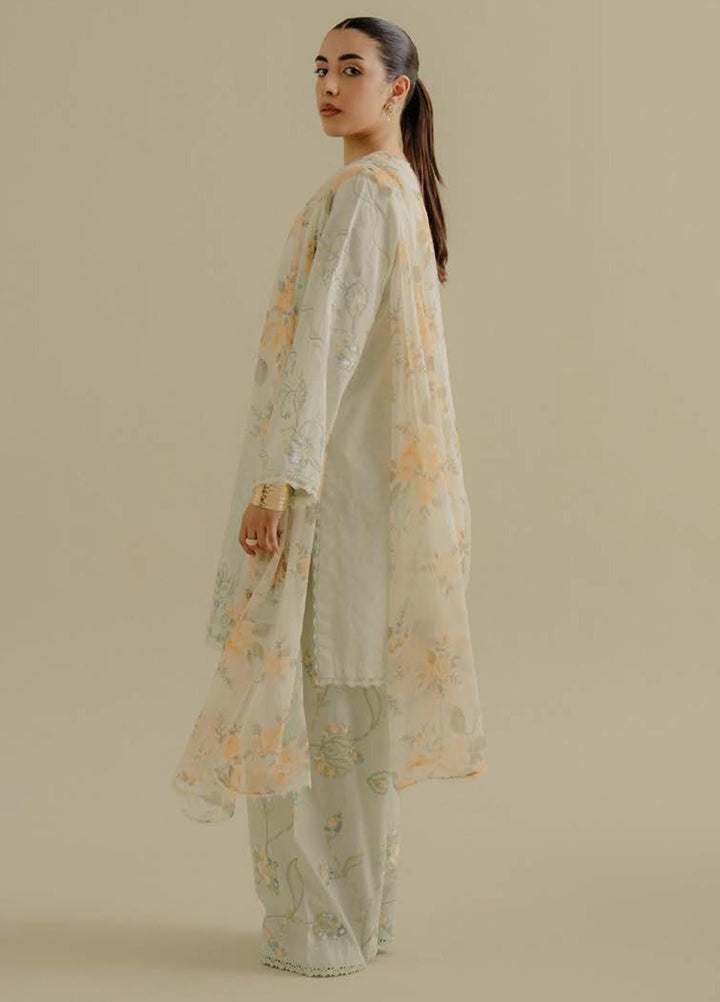 Coco by Zara Shahjahan Embroidered Jacquard Suits Unstitched 3 Piece CZS25LD D-1 B Elva - Summer Collection