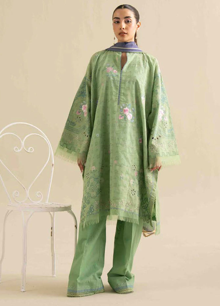 Coco by Zara Shahjahan Embroidered Jacquard Suits Unstitched 3 Piece CZS25LD D-5 A Sufa - Summer Collection