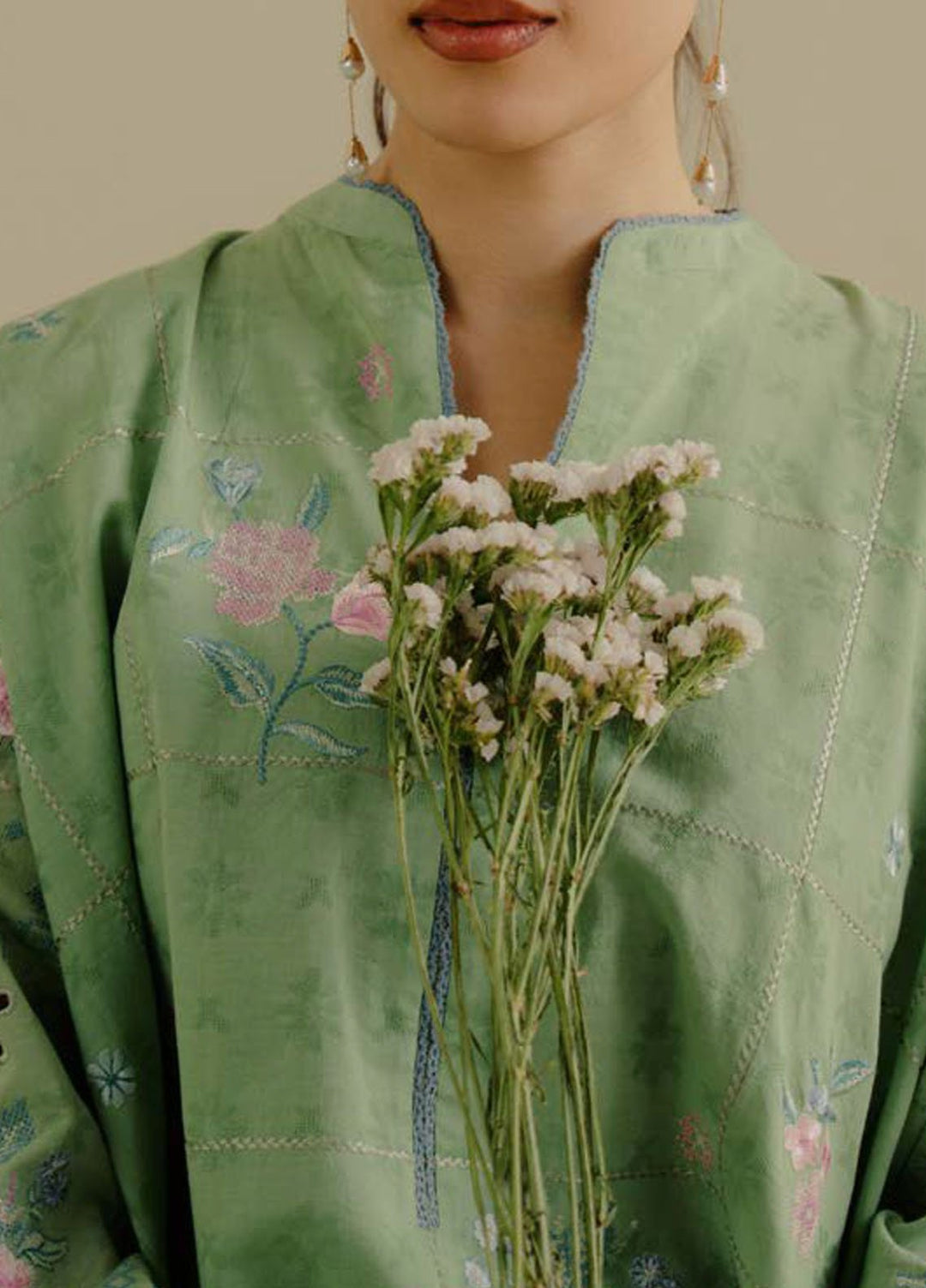 Coco by Zara Shahjahan Embroidered Jacquard Suits Unstitched 3 Piece CZS25LD D-5 A Sufa - Summer Collection