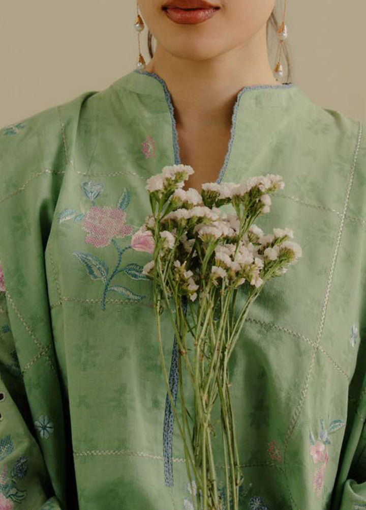 Coco by Zara Shahjahan Embroidered Jacquard Suits Unstitched 3 Piece CZS25LD D-5 A Sufa - Summer Collection