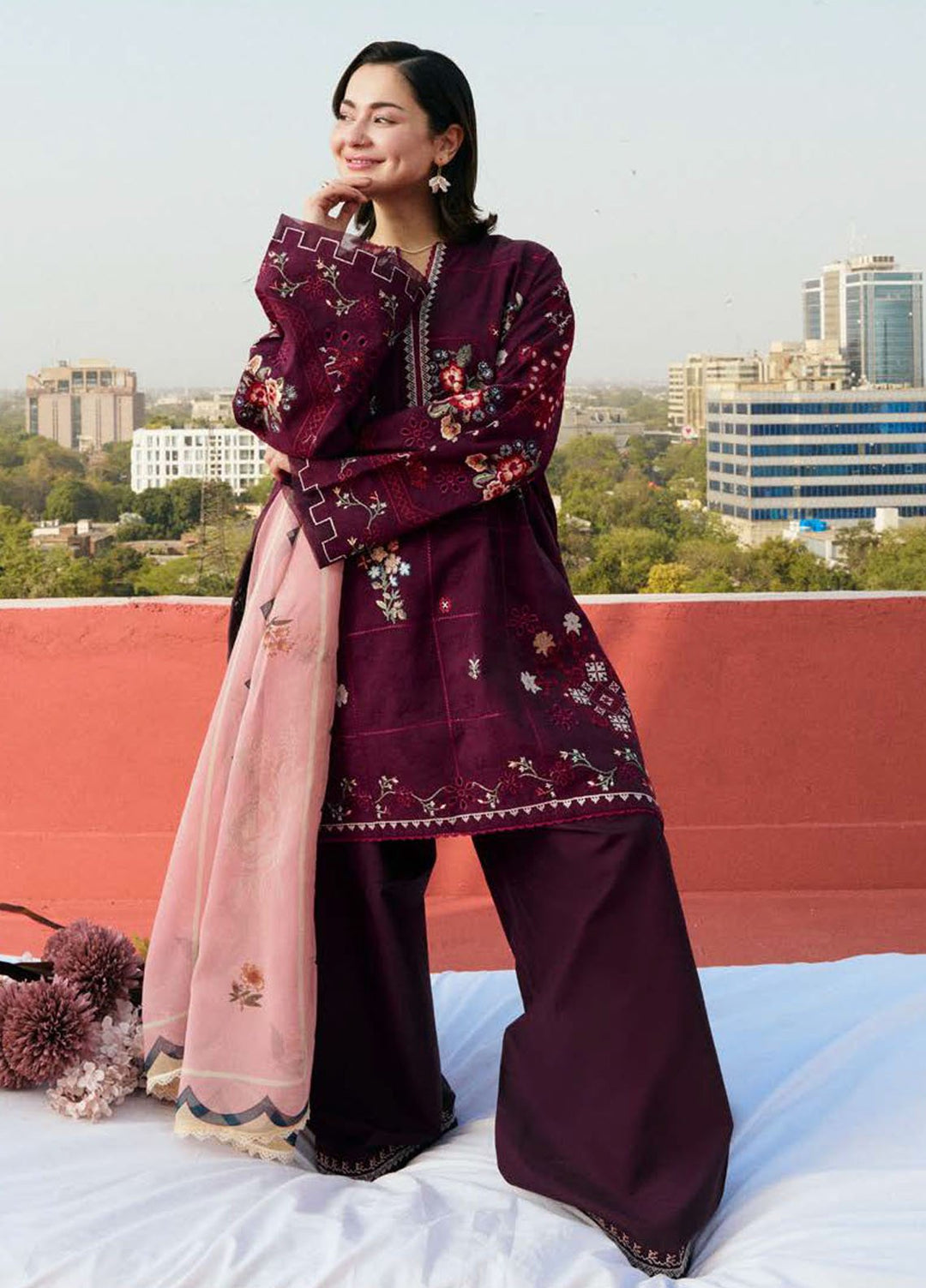Coco by Zara Shahjahan Embroidered Jacquard Suits Unstitched 3 Piece CZS25LD D-5 B Sufa - Summer Collection
