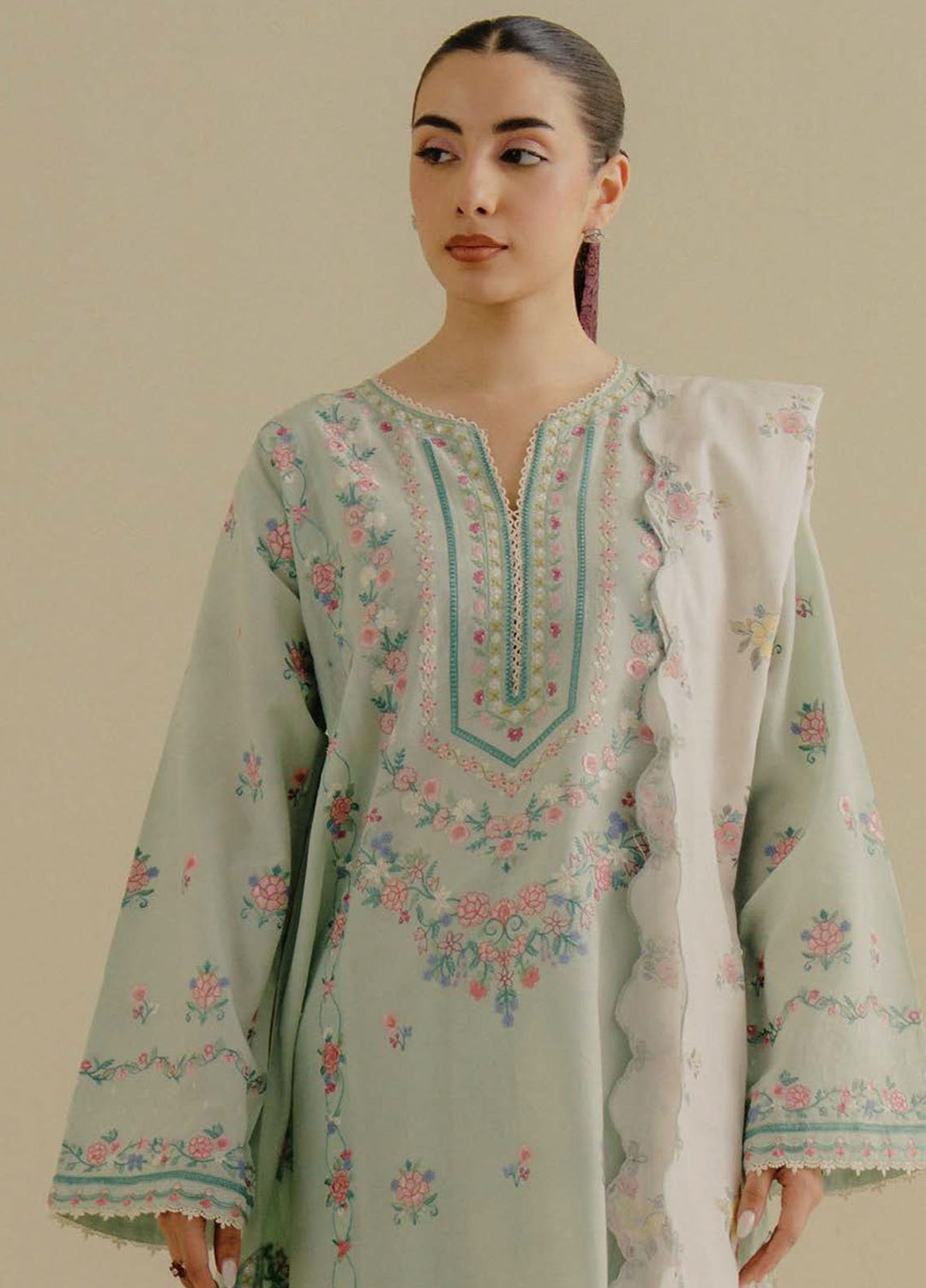 Coco by Zara Shahjahan Embroidered Jacquard Suits Unstitched 3 Piece CZS25LD D-9 A Zeest - Summer Collection