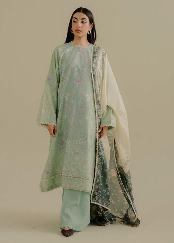 Coco by Zara Shahjahan Embroidered Lawn Suits Unstitched 3 Piece CZS25LD D-10 A Nyssa - Summer Collection