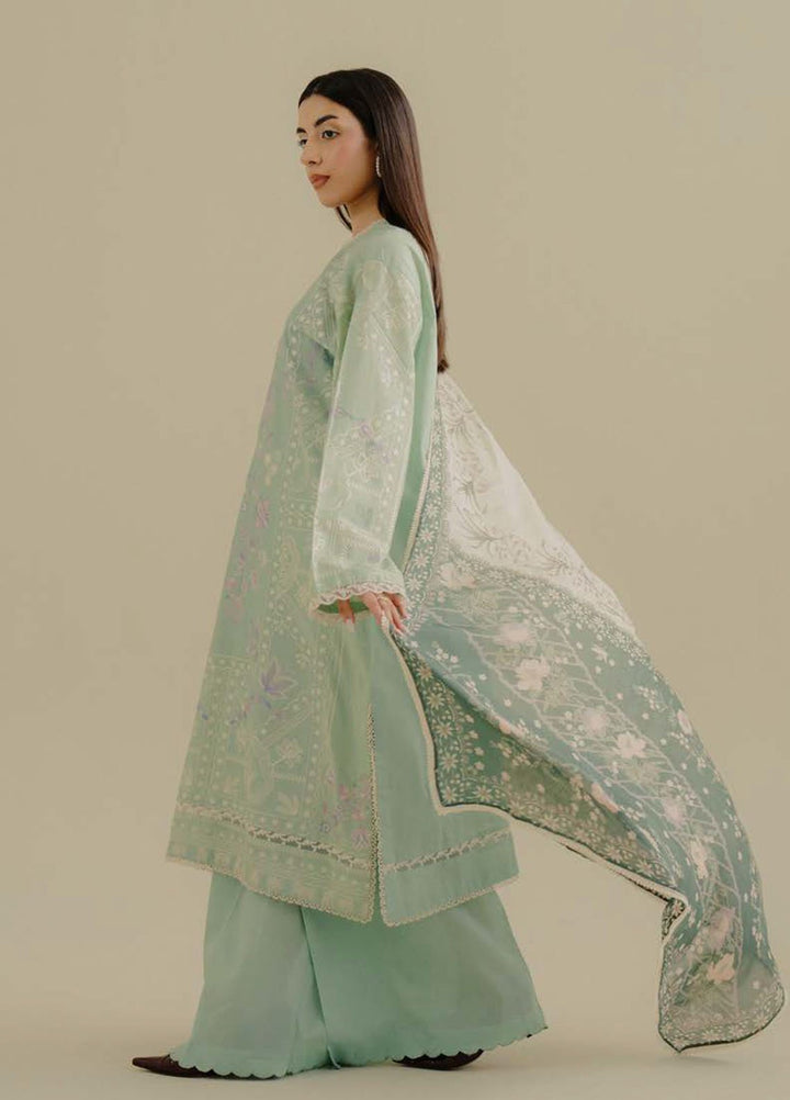 Coco by Zara Shahjahan Embroidered Lawn Suits Unstitched 3 Piece CZS25LD D-10 A Nyssa - Summer Collection