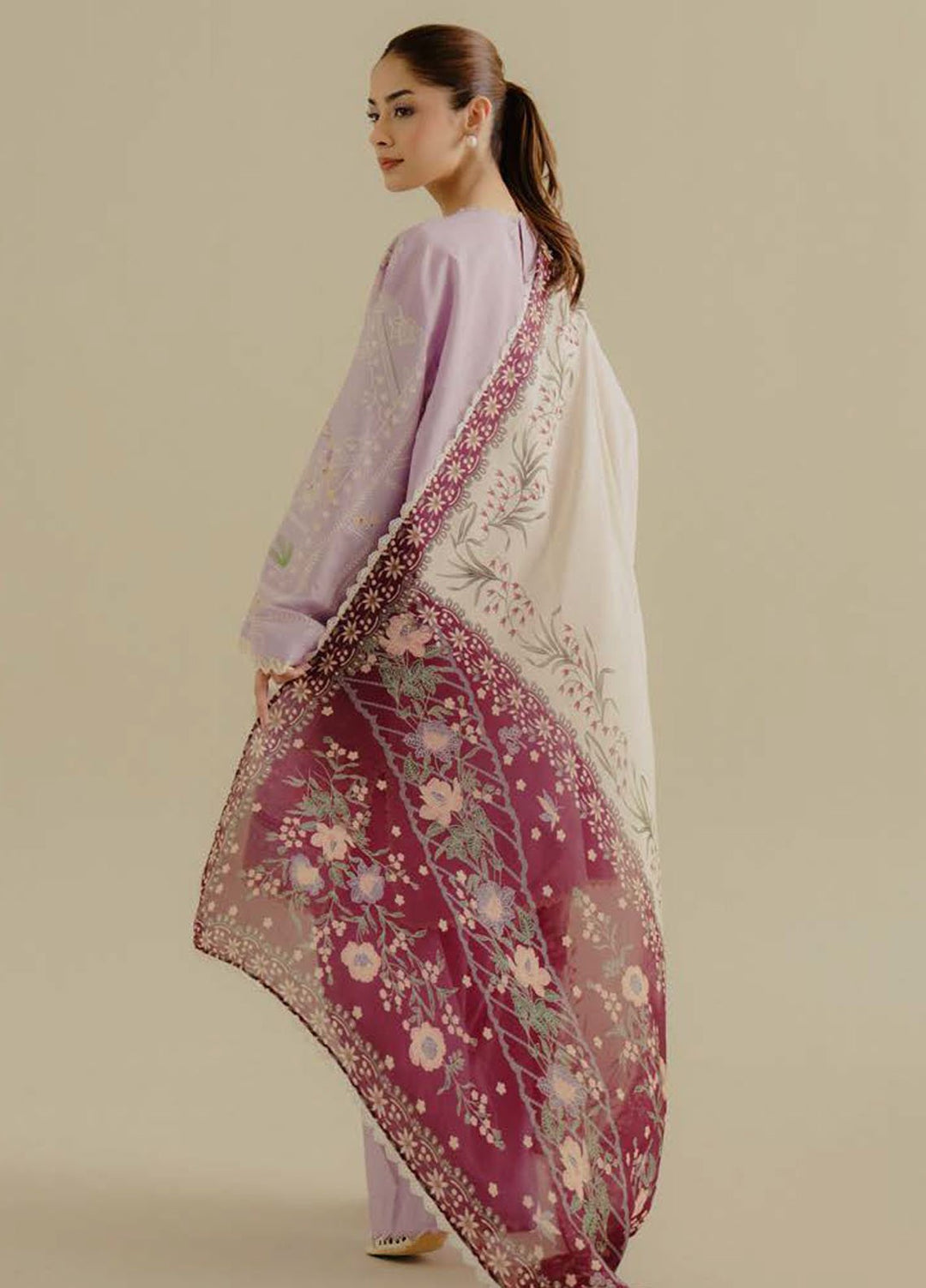 Coco by Zara Shahjahan Embroidered Lawn Suits Unstitched 3 Piece CZS25LD D-10 B Nyssa - Summer Collection