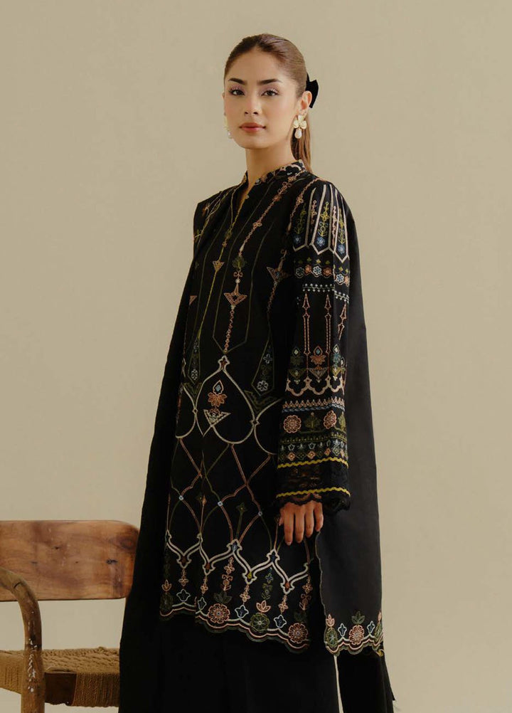Coco by Zara Shahjahan Embroidered Lawn Suits Unstitched 3 Piece CZS25LD D-2 A Iris - Summer Collection
