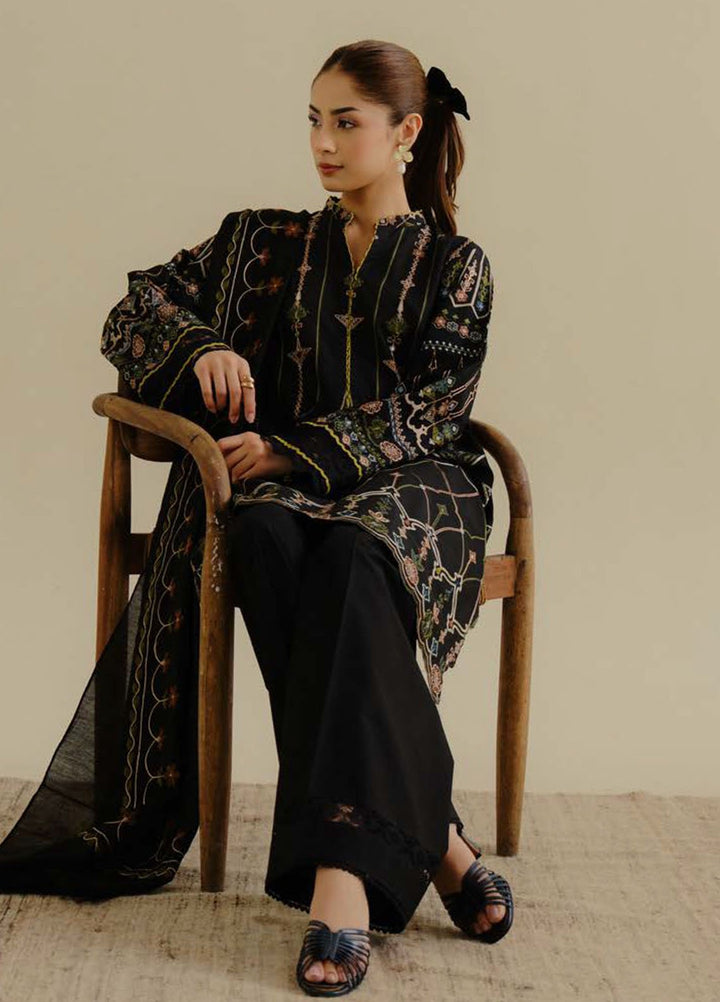 Coco by Zara Shahjahan Embroidered Lawn Suits Unstitched 3 Piece CZS25LD D-2 A Iris - Summer Collection