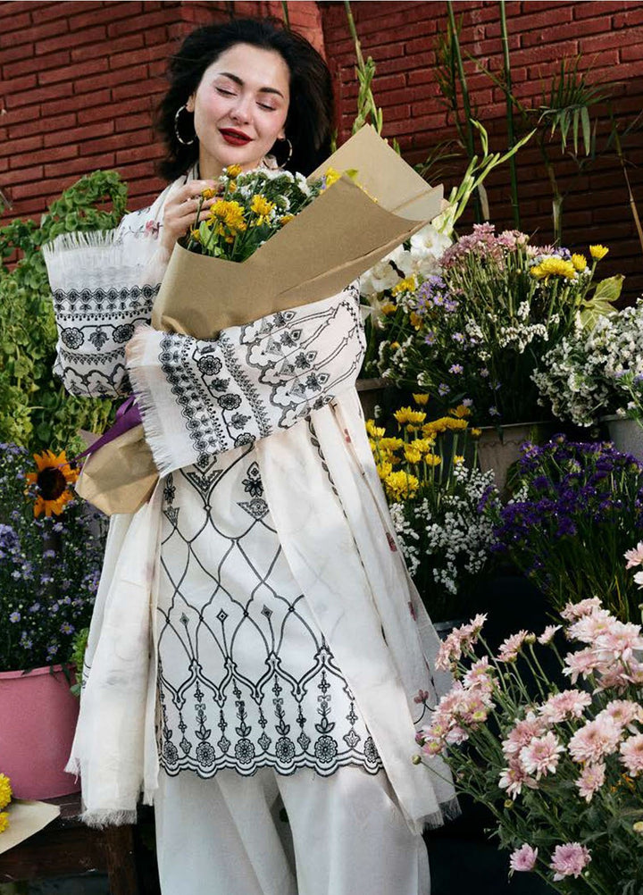 Coco by Zara Shahjahan Embroidered Lawn Suits Unstitched 3 Piece CZS25LD D-2 B Iris - Summer Collection