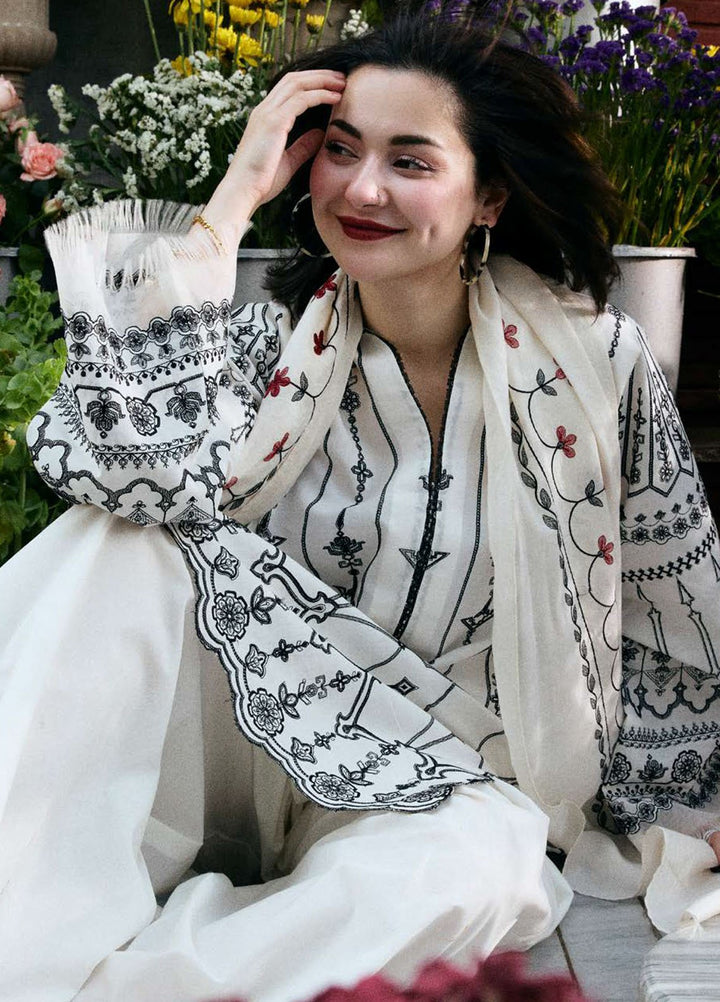 Coco by Zara Shahjahan Embroidered Lawn Suits Unstitched 3 Piece CZS25LD D-2 B Iris - Summer Collection