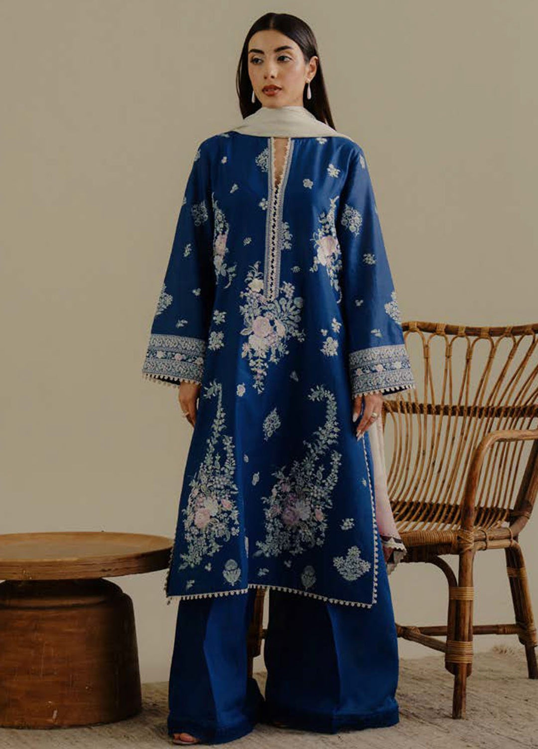 Coco by Zara Shahjahan Embroidered Lawn Suits Unstitched 3 Piece CZS25LD D-3 A Luleh - Summer Collection