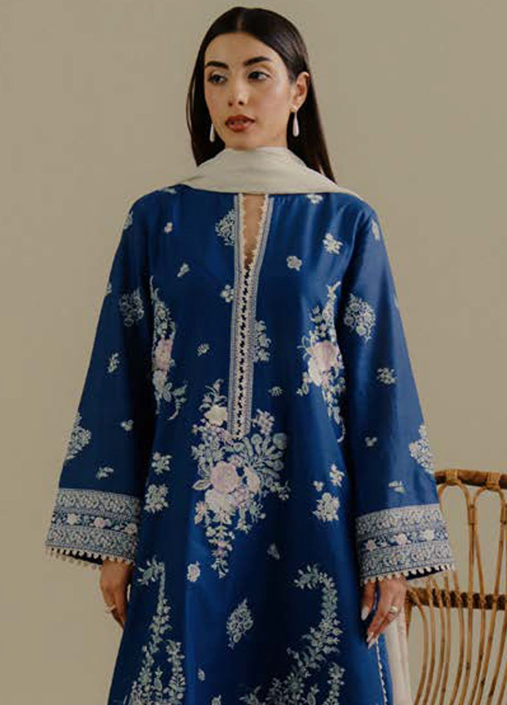 Coco by Zara Shahjahan Embroidered Lawn Suits Unstitched 3 Piece CZS25LD D-3 A Luleh - Summer Collection